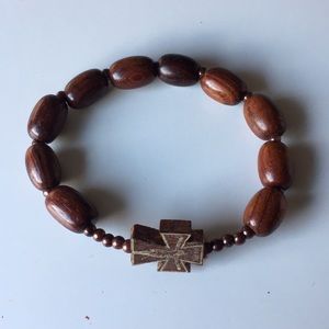 Religious wooden bracelet